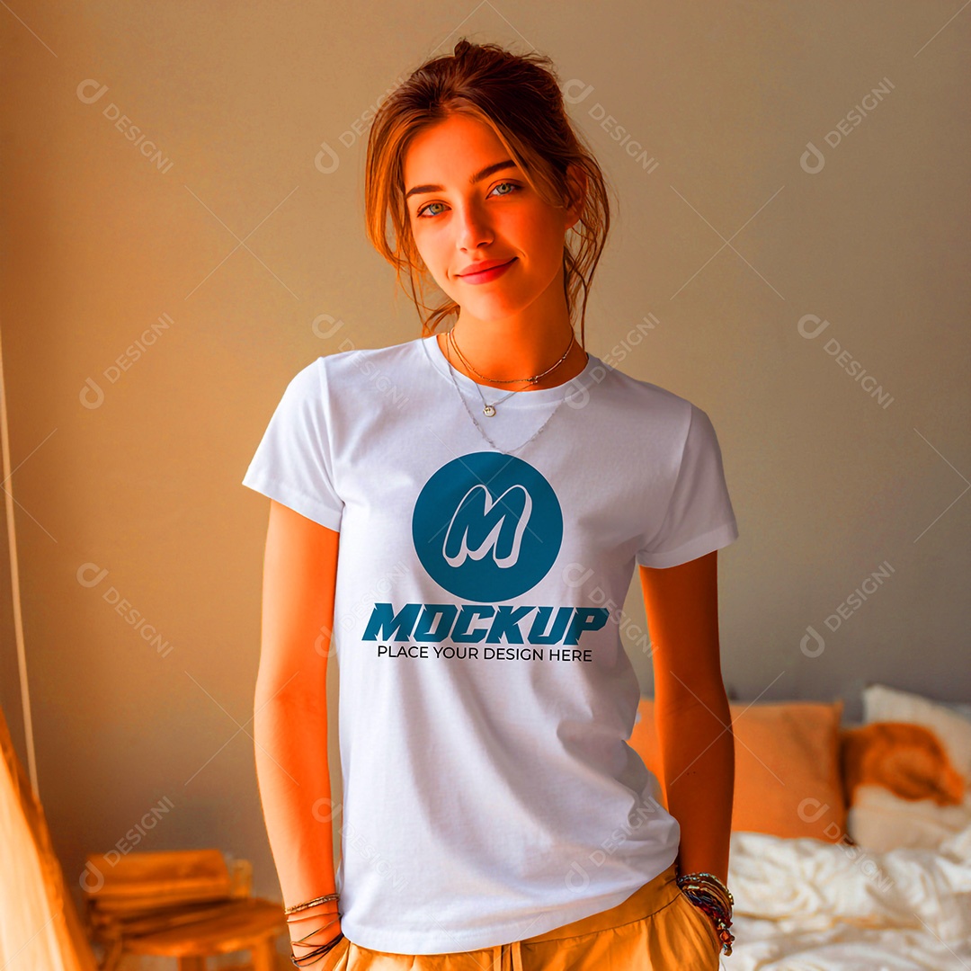 Mockup de Camiseta Masculina PSD Editável