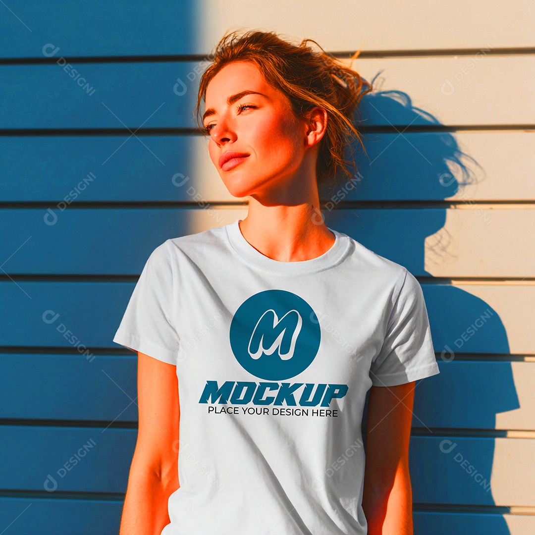 Mockup de Camiseta Masculina PSD Editável