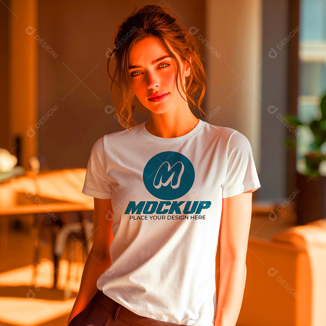 Mockup de Camiseta Masculina PSD Editável