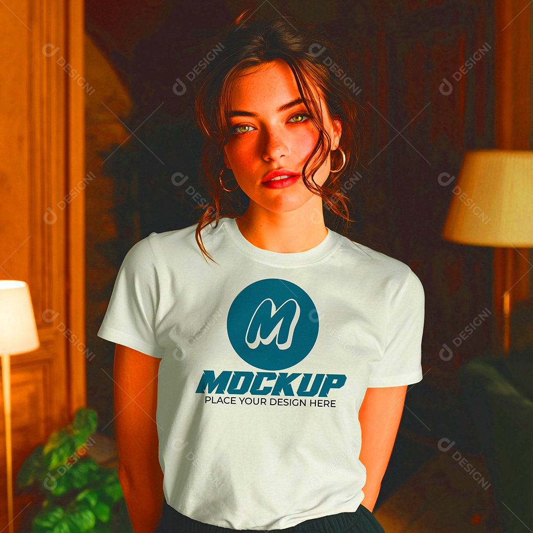 Mockup de Camiseta Masculina PSD Editável