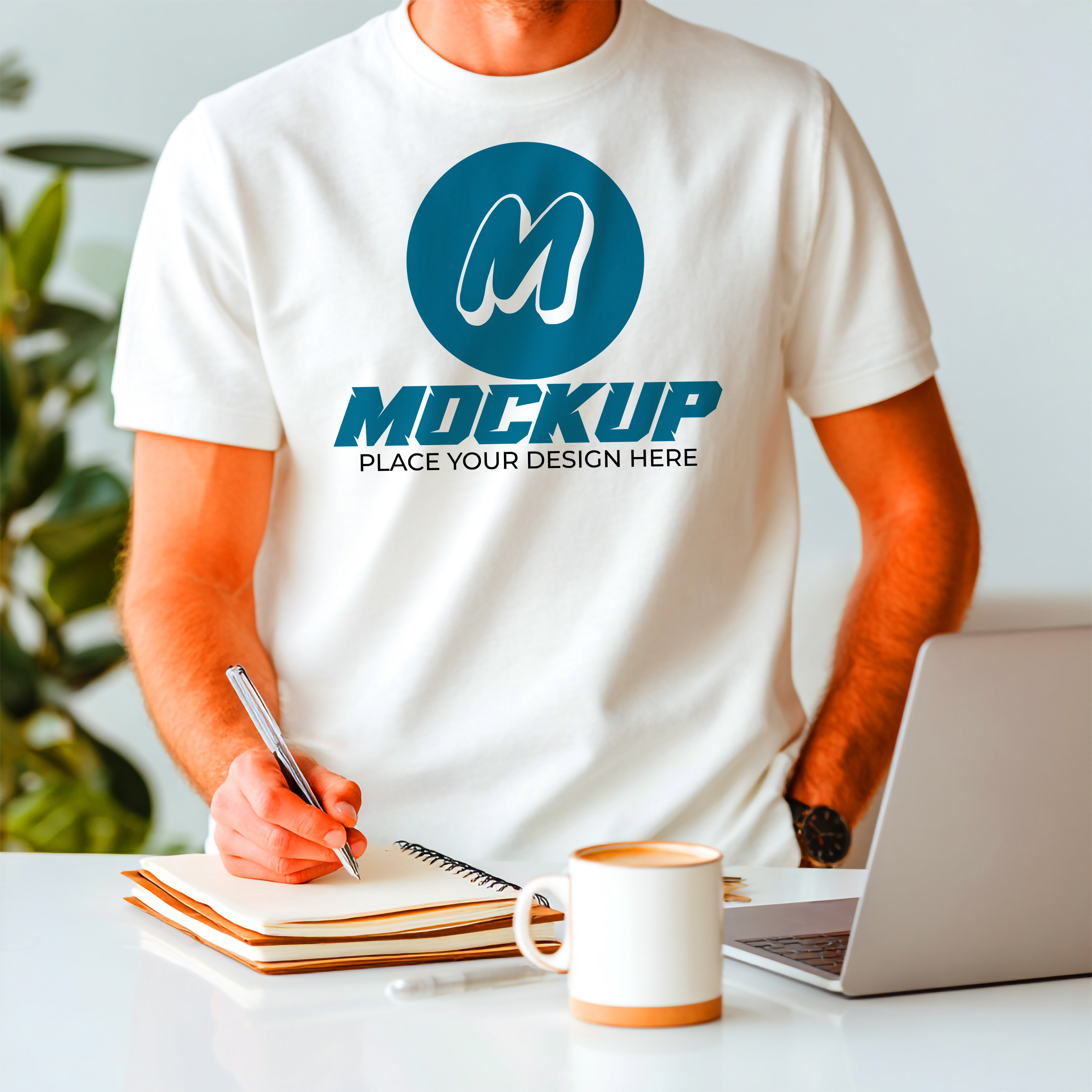 Mockup de Camiseta Masculina PSD Editável