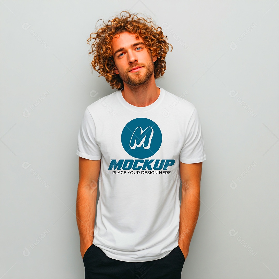 Mockup de Camiseta Masculina PSD Editável