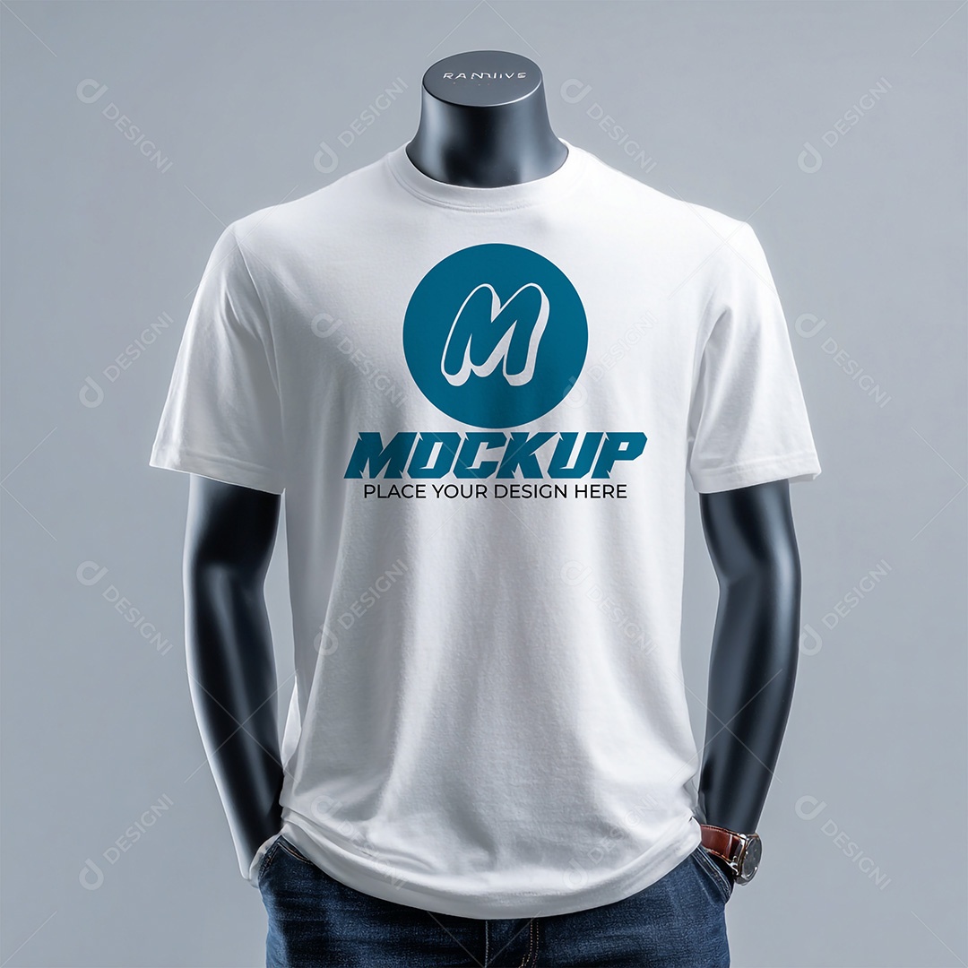 Mockup de Camiseta Masculina PSD Editável