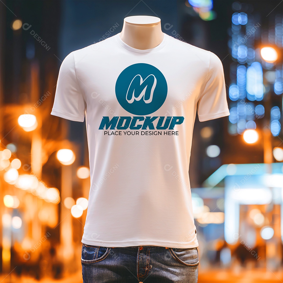Mockup de Camiseta Masculina PSD Editável