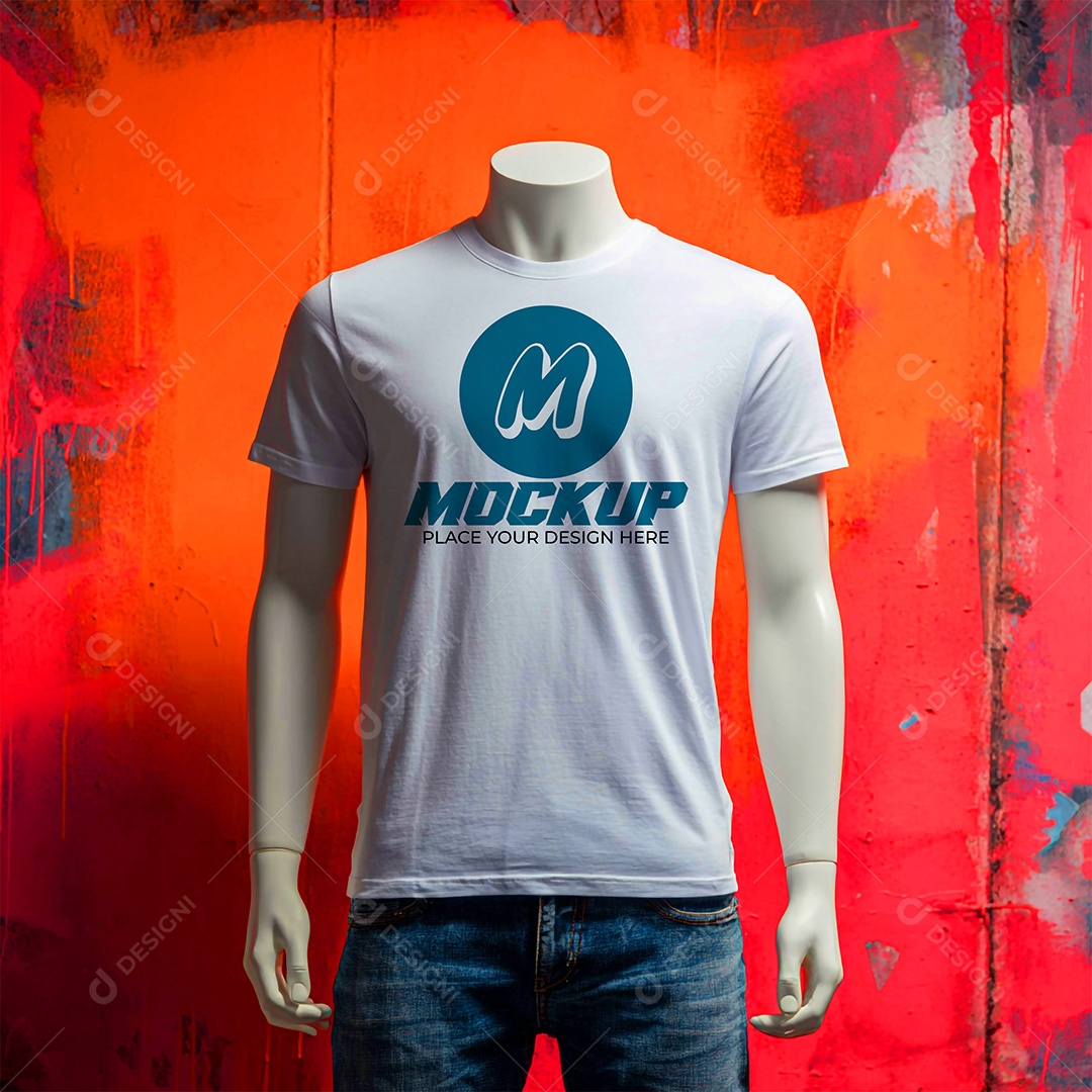 Mockup de Camiseta Masculina PSD Editável