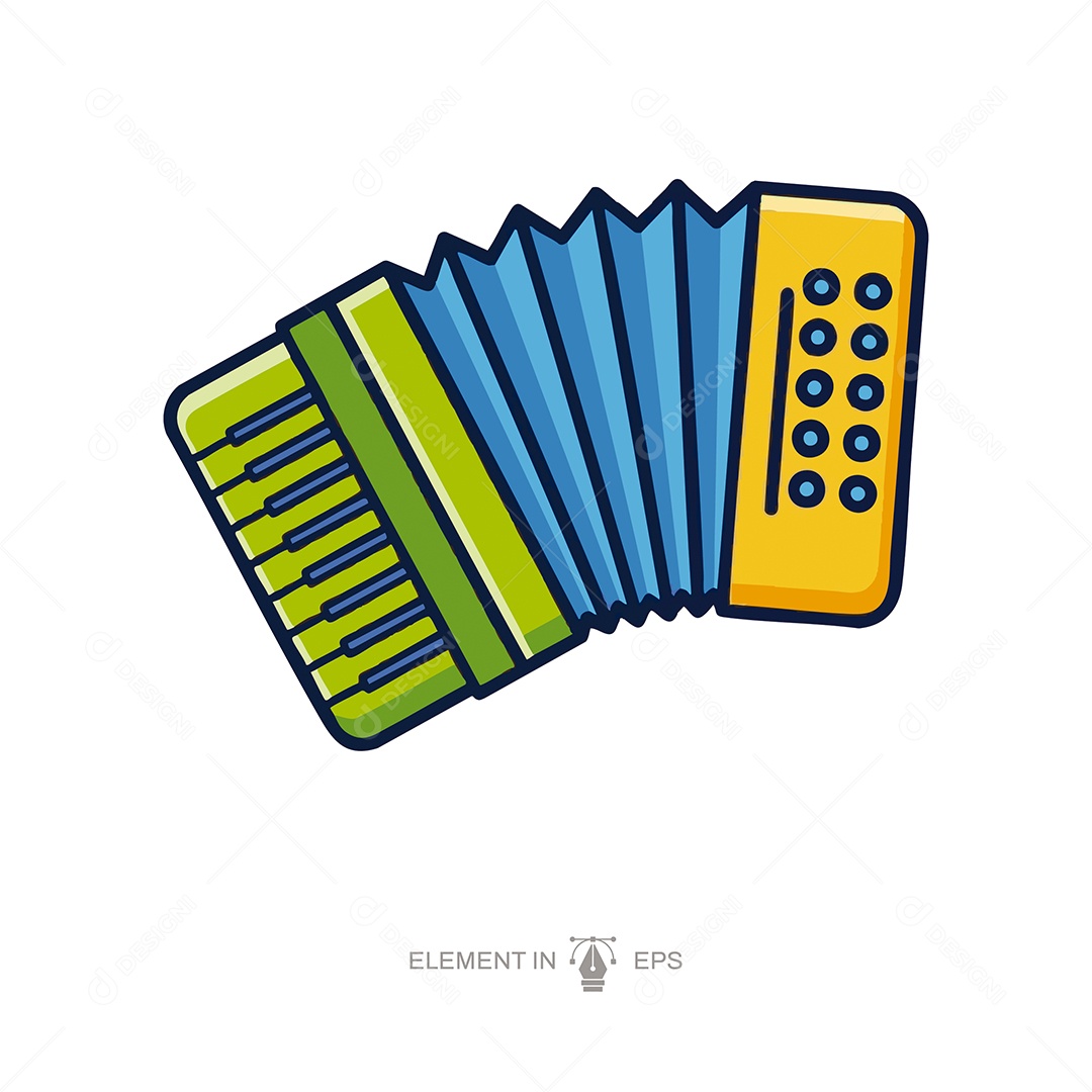 Elemento São João Sanfona EPS Editável