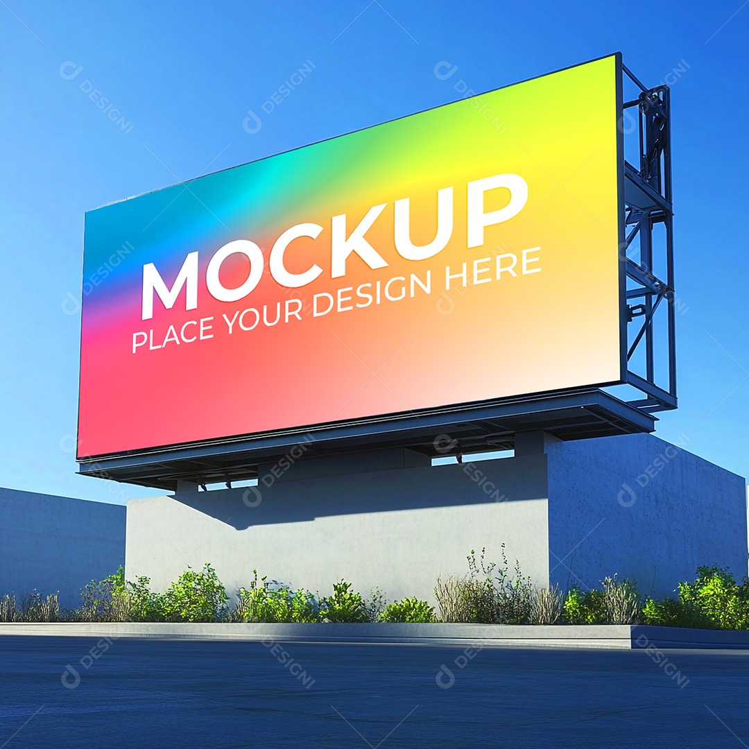 Mockup Painel Publicitário PSD Editável