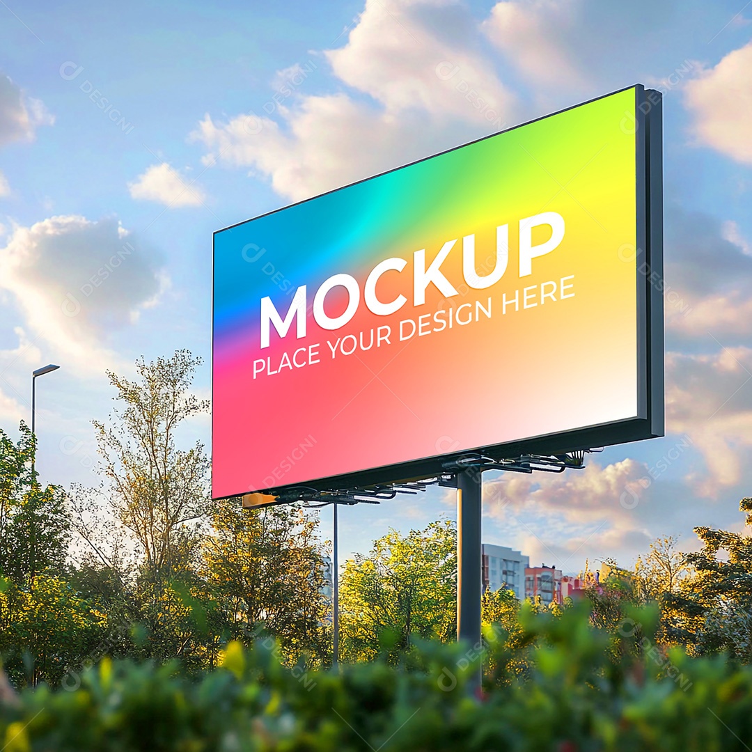 Mockup Painel Publicitário PSD Editável