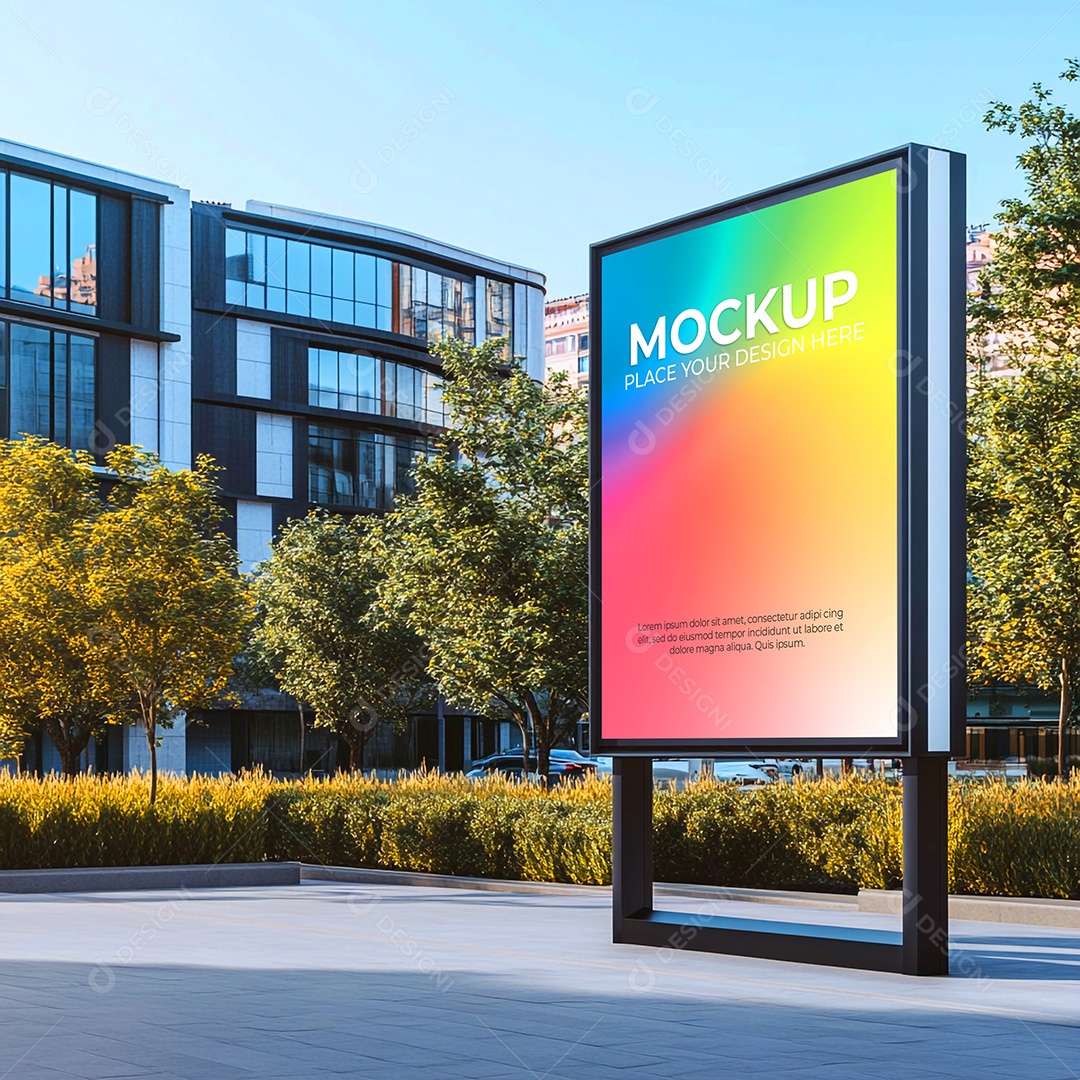 Mockup Painel Publicitário PSD Editável