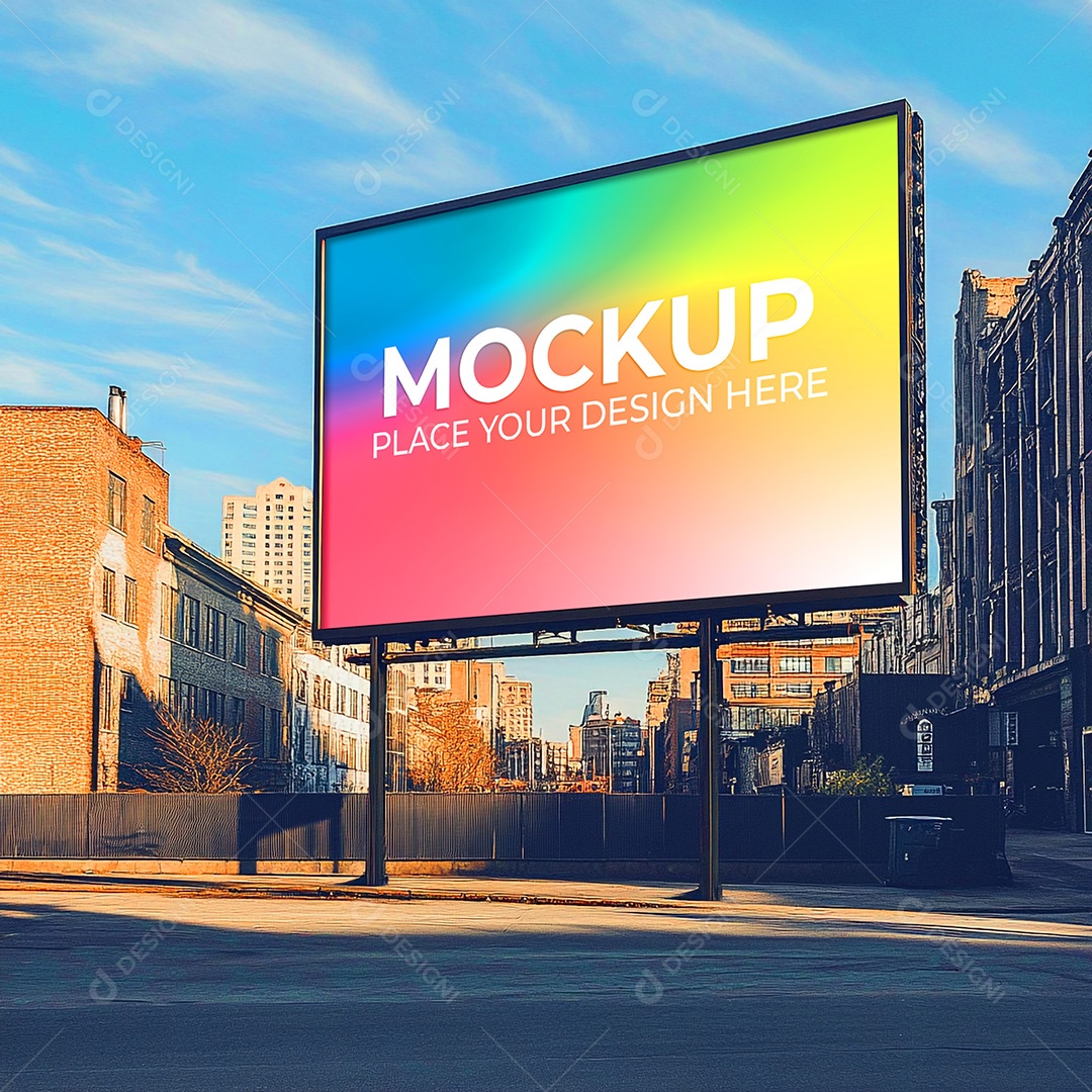 Mockup Painel Publicitário PSD Editável