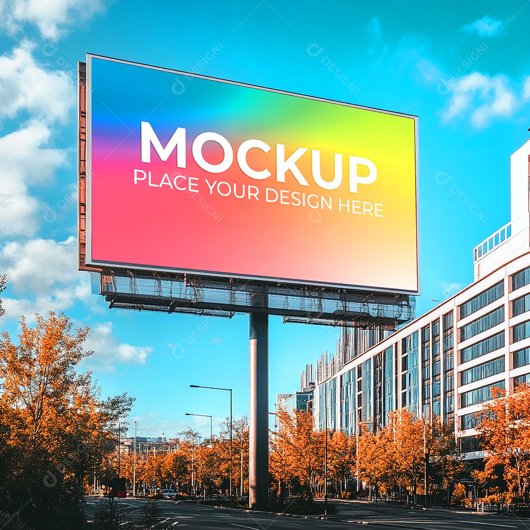 Mockup Painel Publicitário PSD Editável
