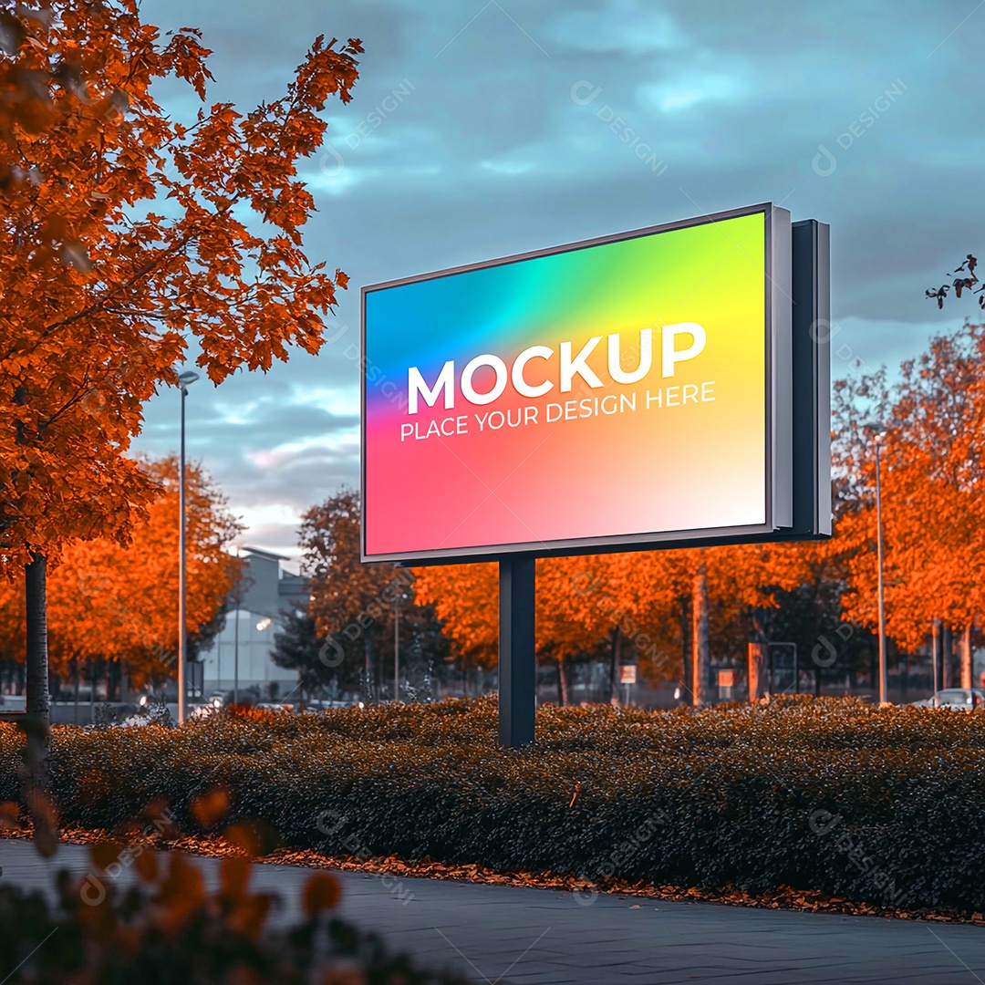 Mockup Painel Publicitário PSD Editável
