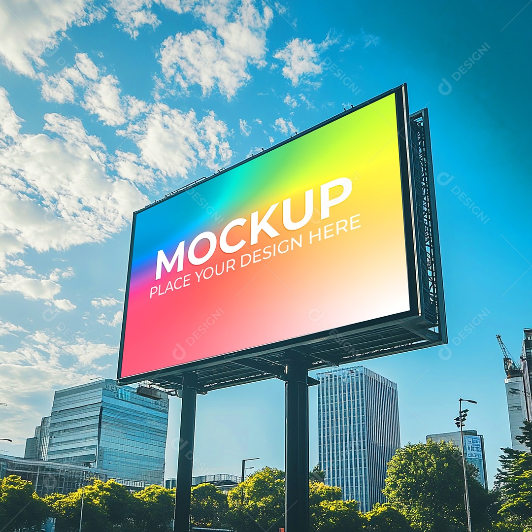 Mockup Painel Publicitário PSD Editável