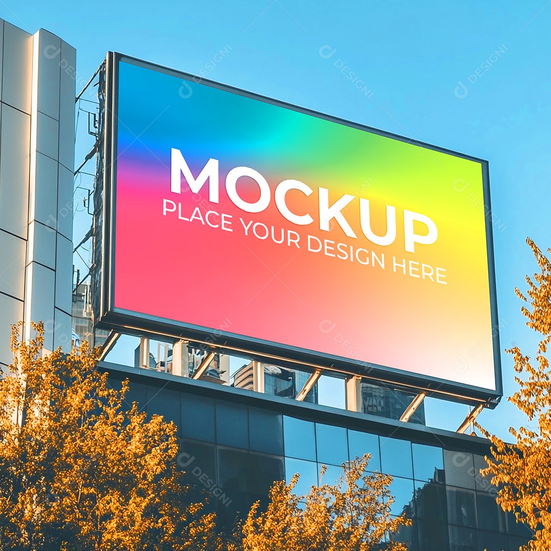 Mockup Painel Publicitário PSD Editável