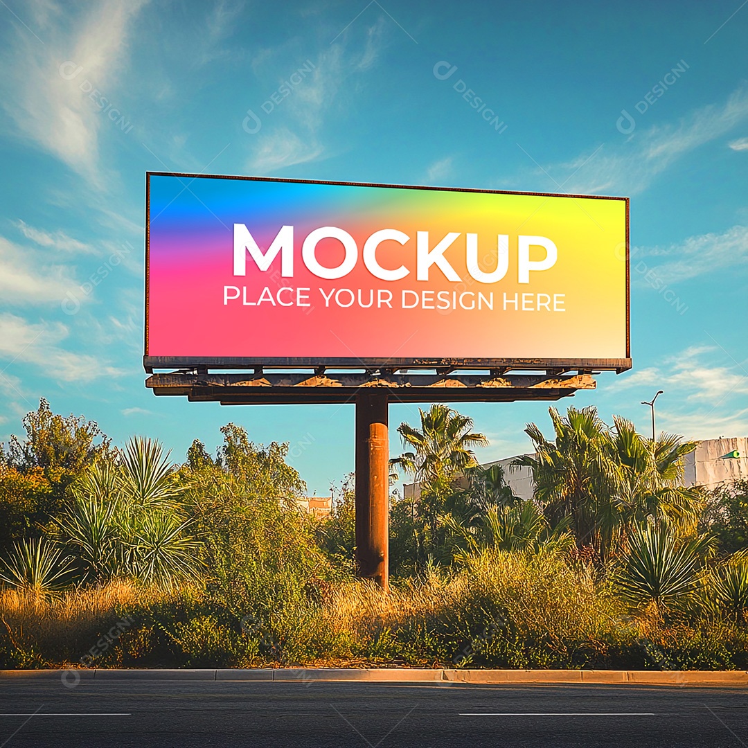Mockup Painel Publicitário PSD Editável