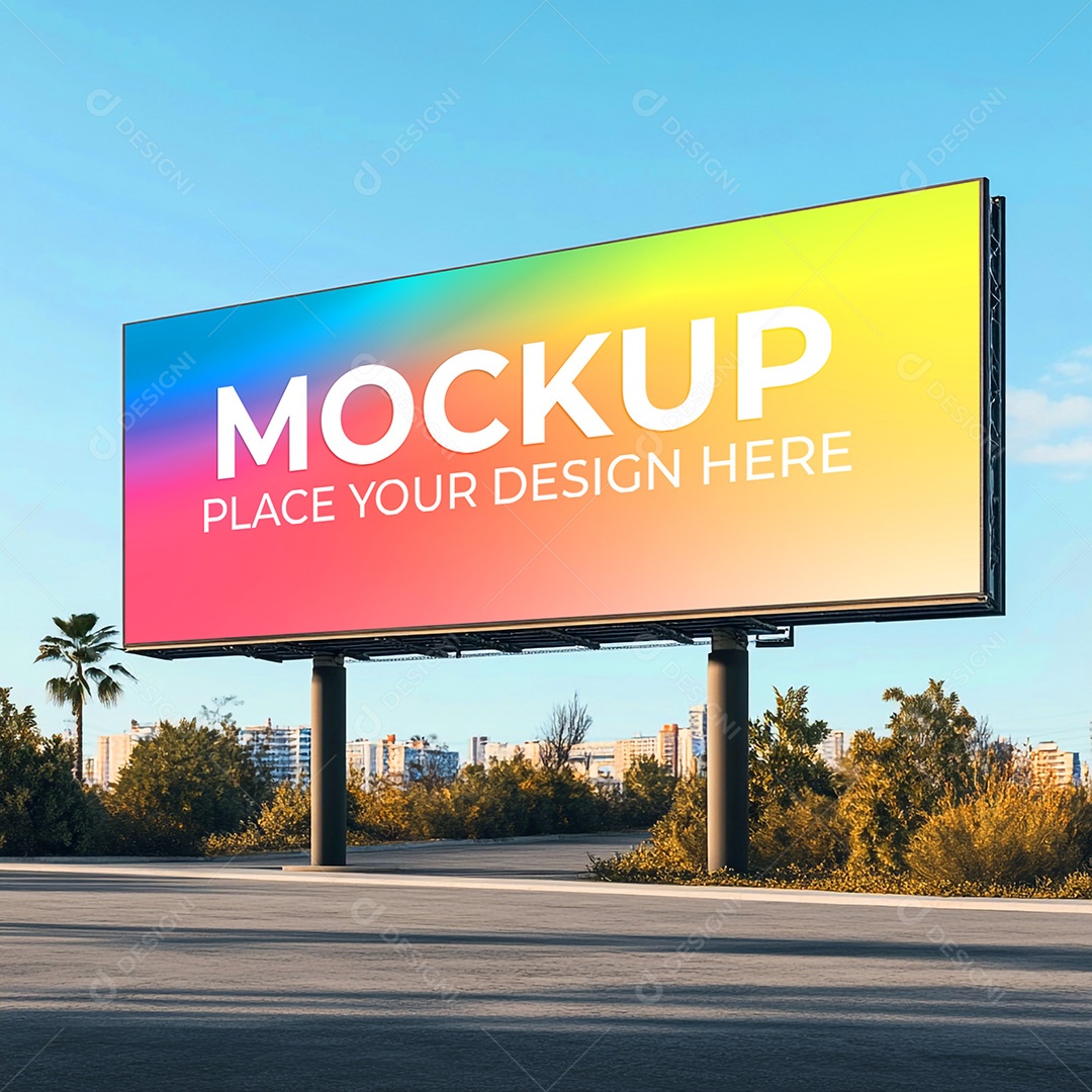 Mockup Painel Publicitário PSD Editável