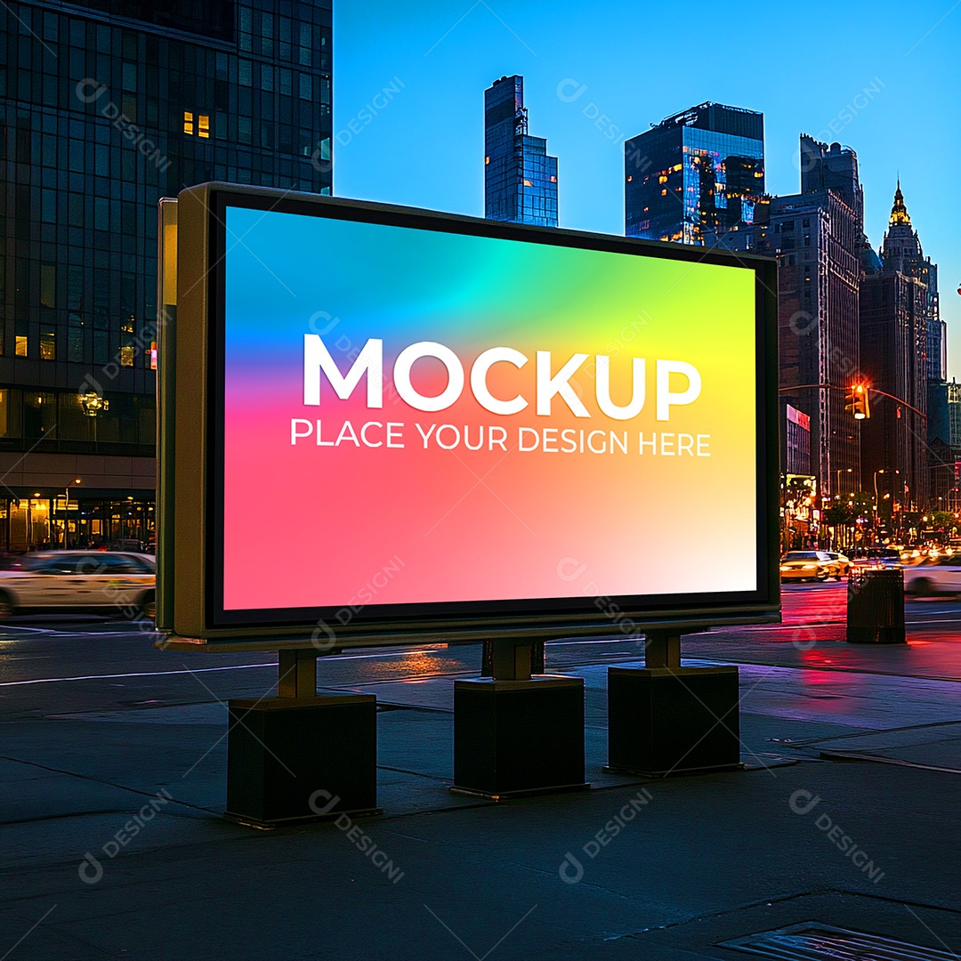 Mockup Painel Publicitário PSD Editável