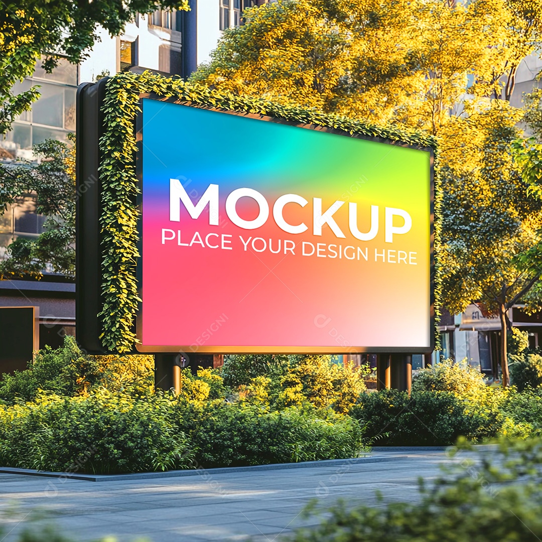 Mockup Painel Publicitário PSD Editável