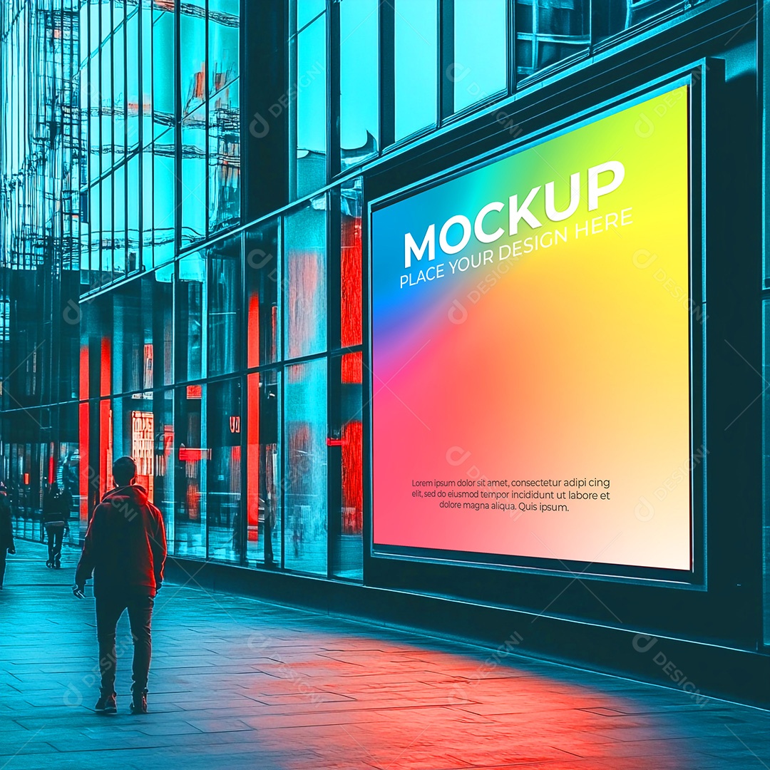 Mockup Painel Publicitário PSD Editável