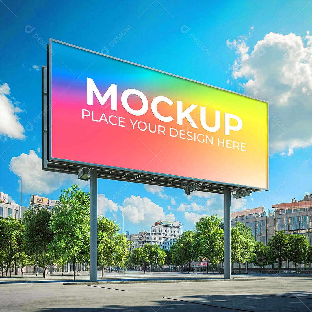 Mockup Painel Publicitário PSD Editável