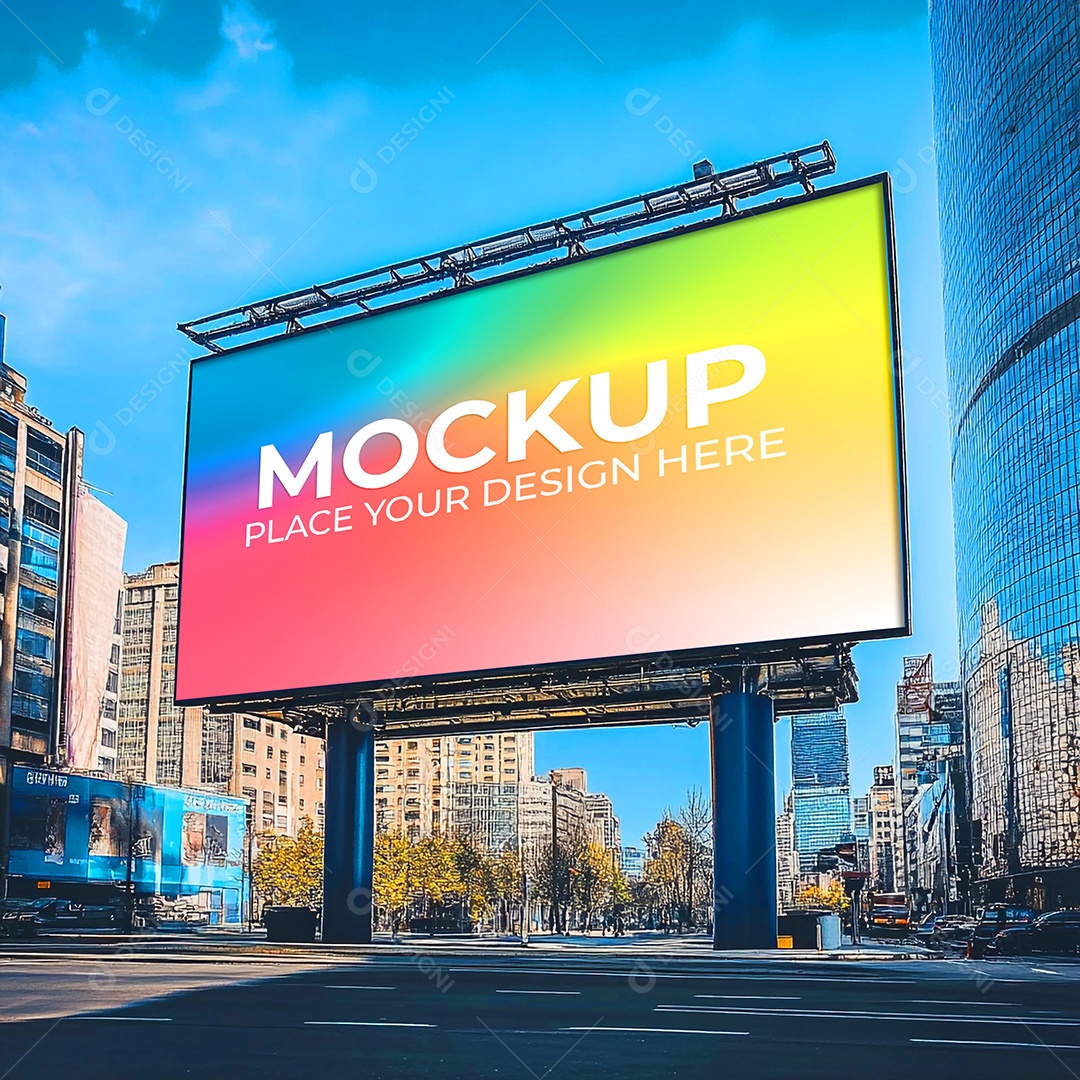 Mockup Painel Publicitário PSD Editável