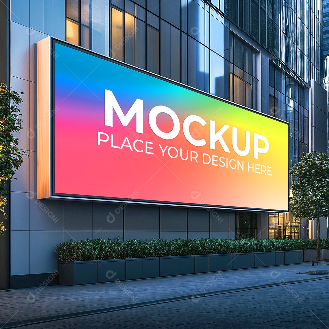 Mockup Painel Publicitário PSD Editável