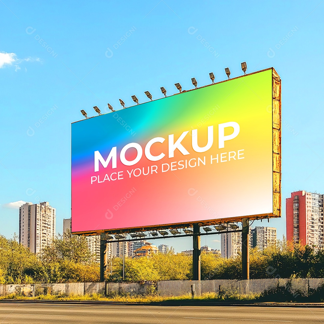 Mockup Painel Publicitário PSD Editável
