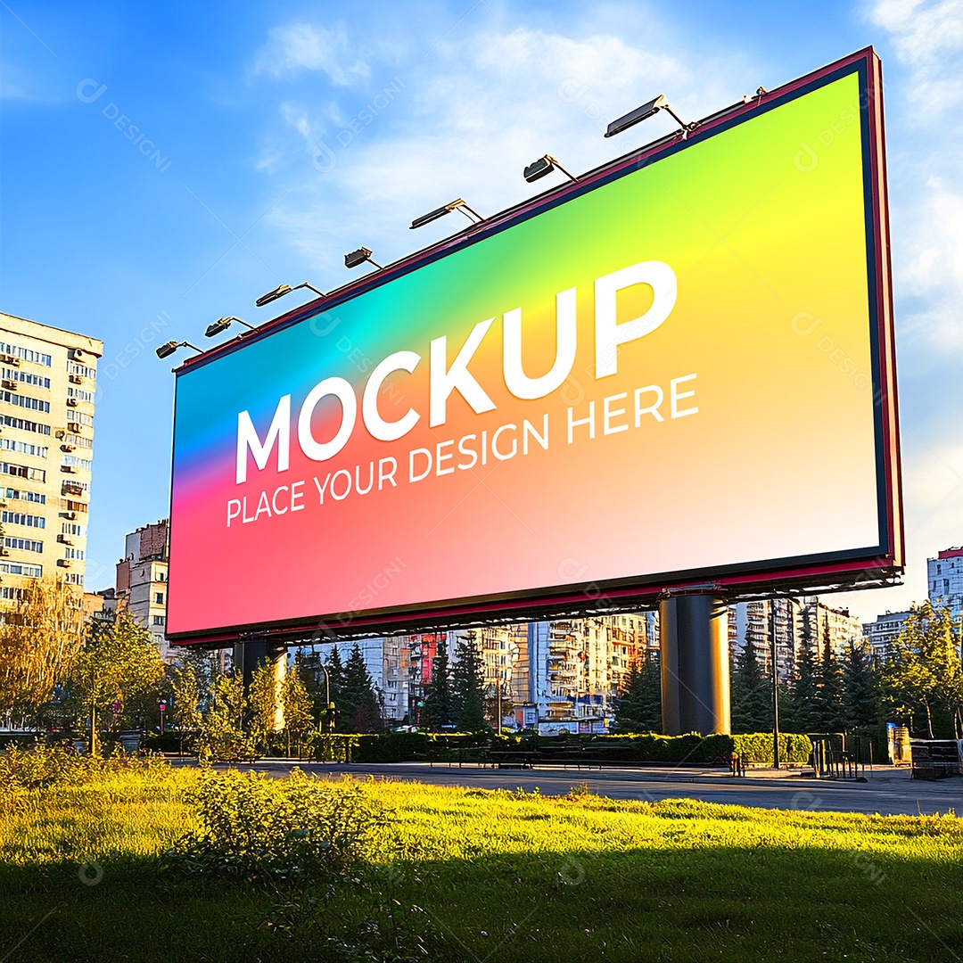 Mockup Painel Publicitário PSD Editável
