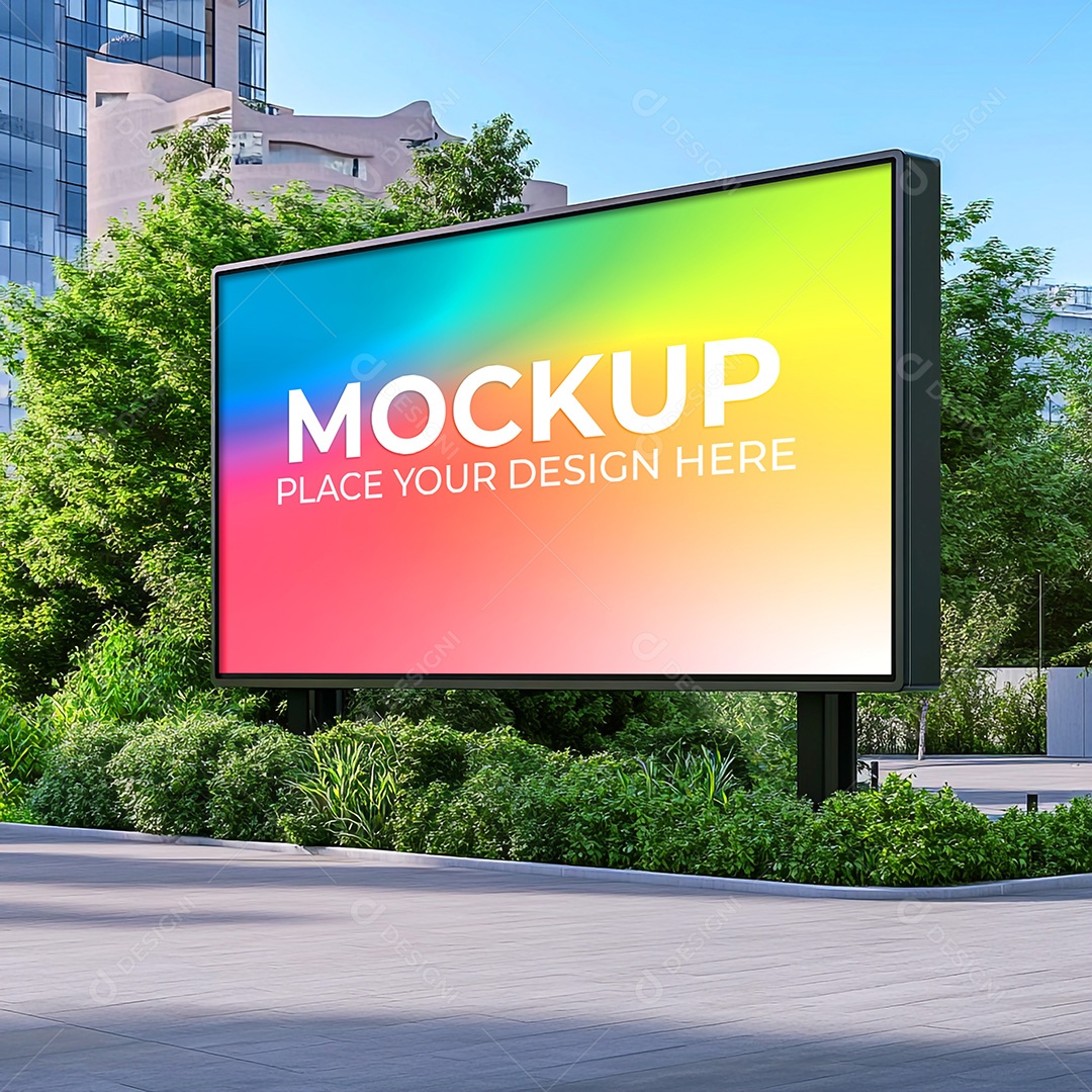 Mockup Painel Publicitário PSD Editável