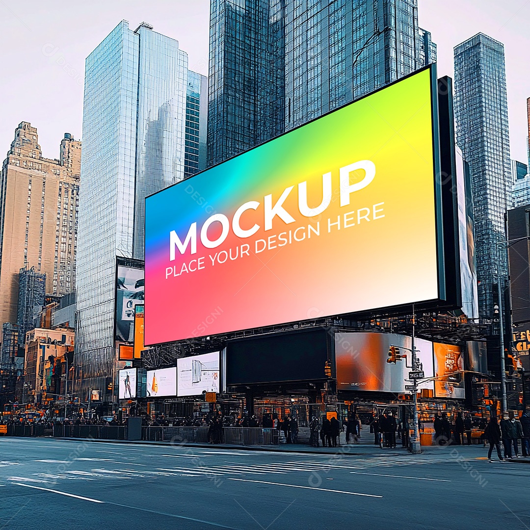 Mockup Painel Publicitário PSD Editável