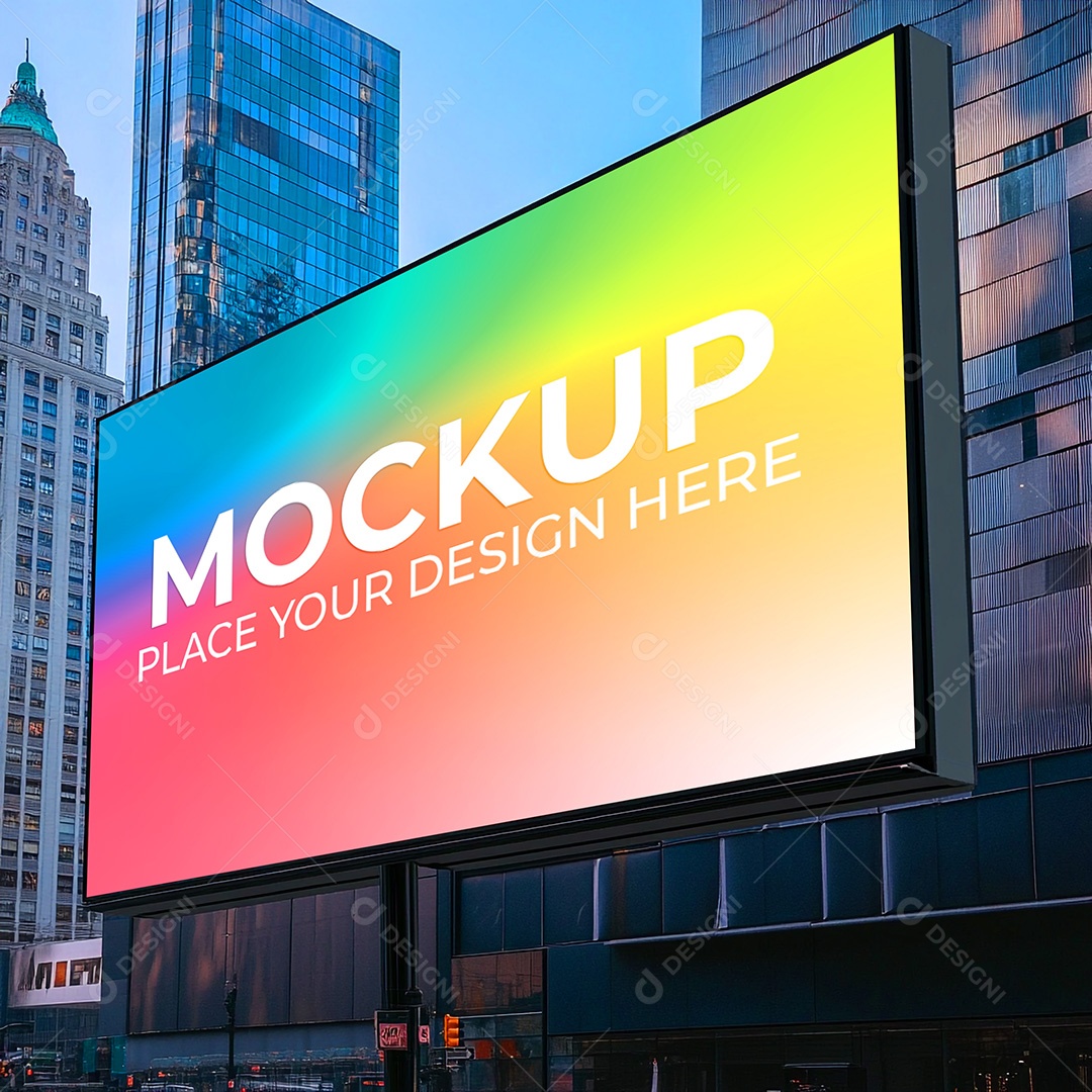 Mockup Painel Publicitário PSD Editável