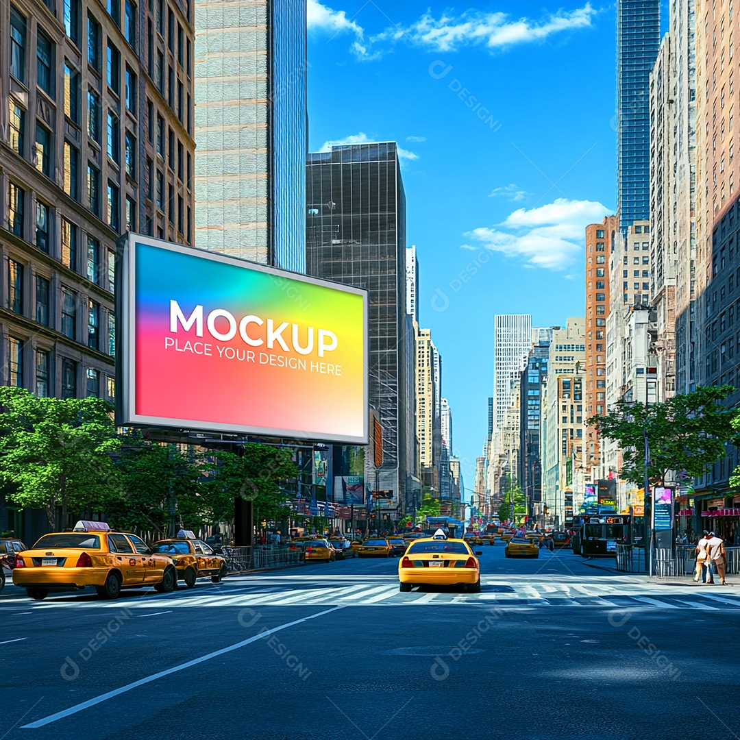 Mockup Painel Publicitário PSD Editável