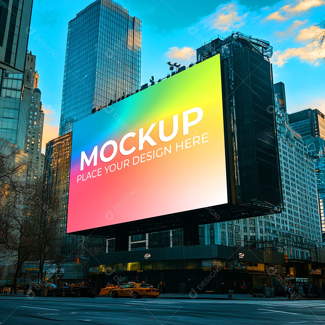 Mockup Painel Publicitário PSD Editável