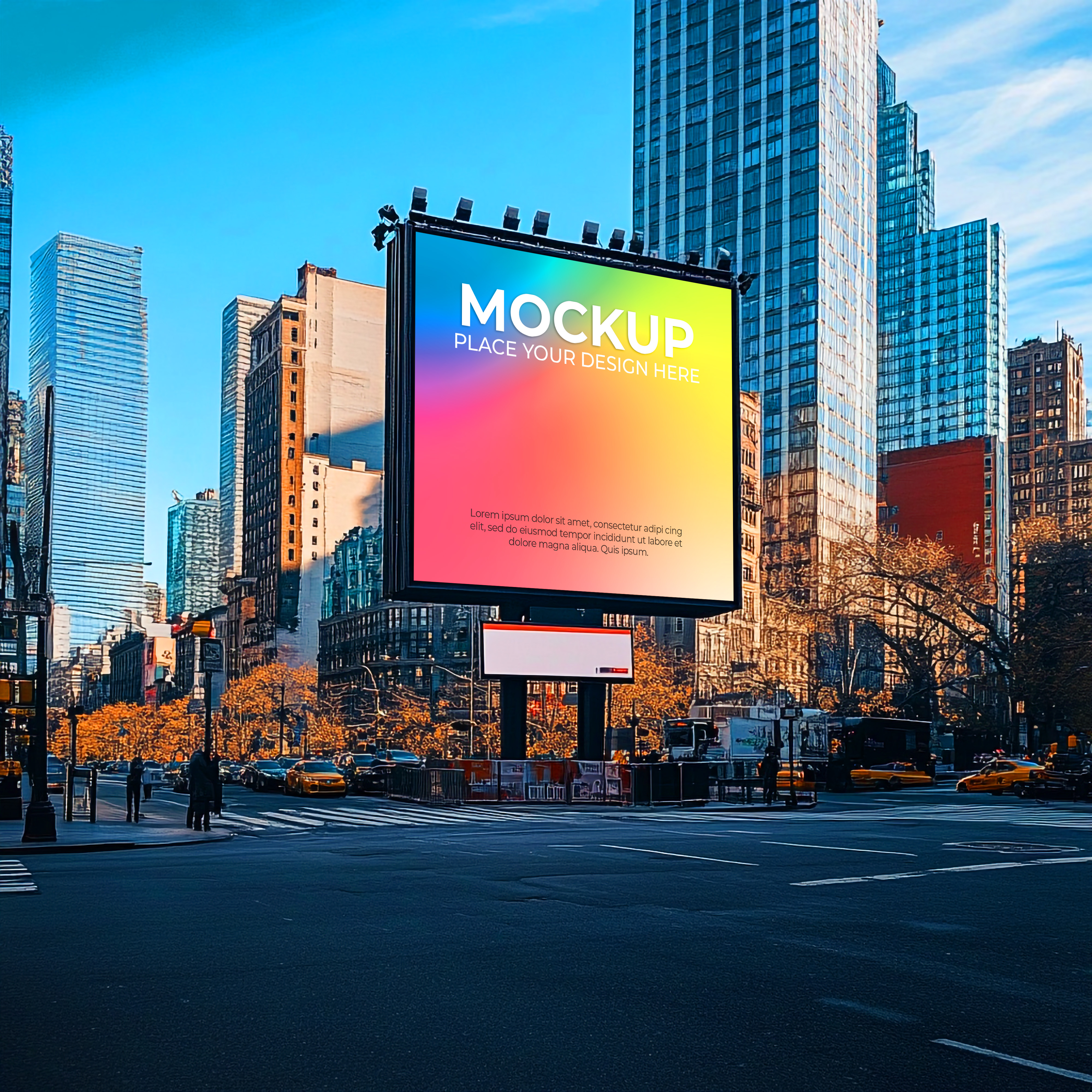 Mockup Painel Publicitário PSD Editável