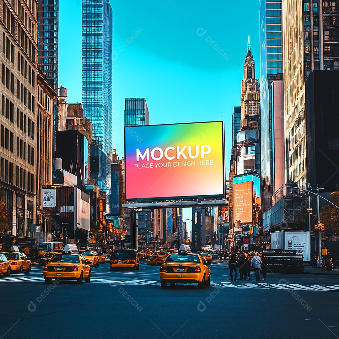 Mockup Painel Publicitário PSD Editável