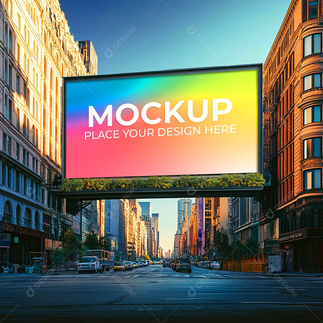 Mockup Painel Publicitário PSD Editável