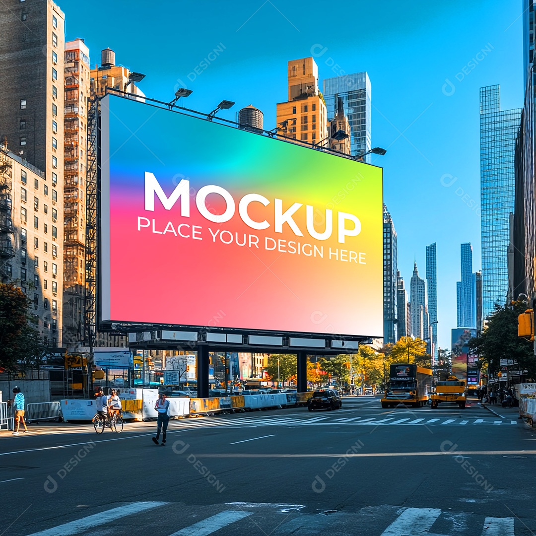 Mockup Painel Publicitário PSD Editável