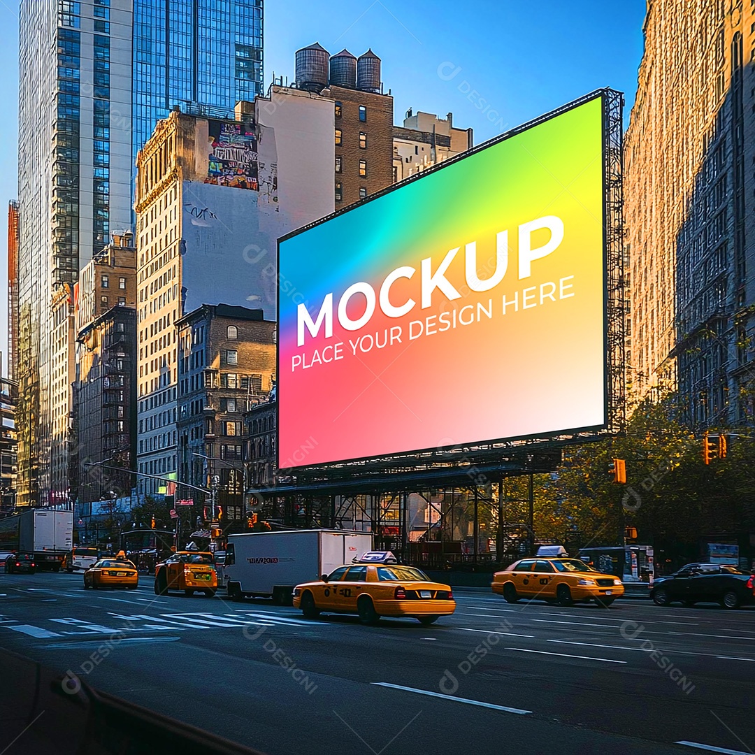 Mockup Painel Publicitário PSD Editável