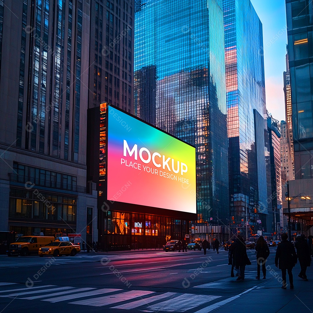 Mockup Painel Publicitário PSD Editável