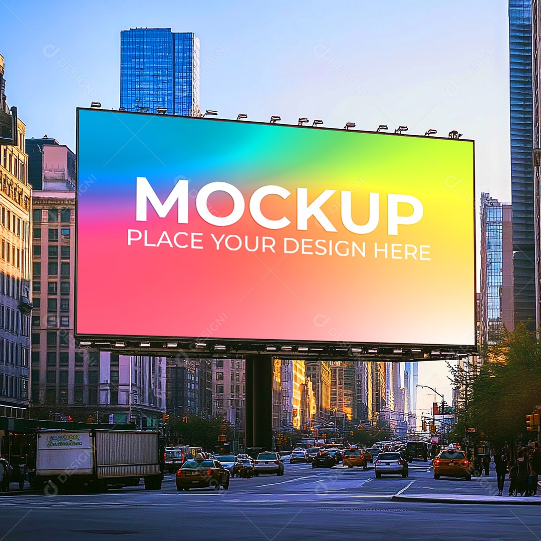 Mockup Painel Publicitário PSD Editável