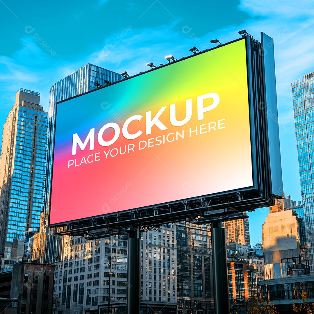 Mockup Painel Publicitário PSD Editável