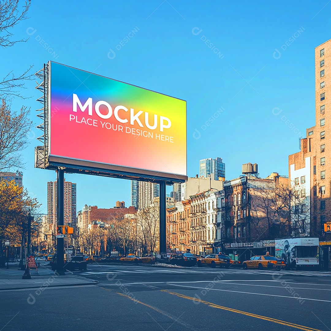 Mockup Painel Publicitário PSD Editável