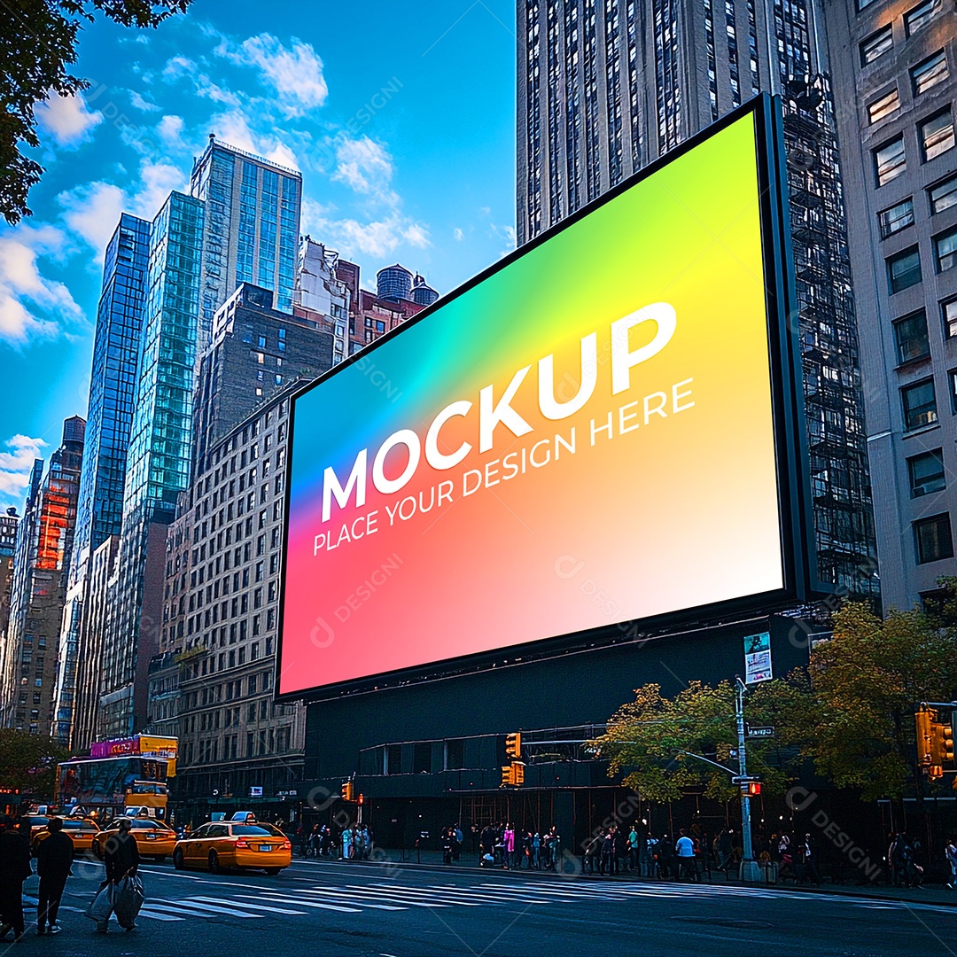 Mockup Painel Publicitário PSD Editável