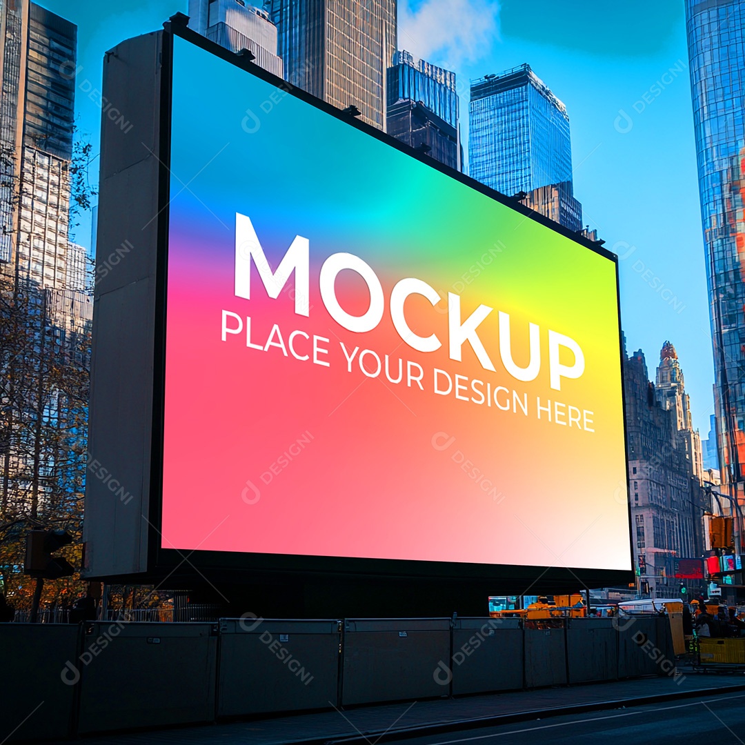 Mockup Painel Publicitário PSD Editável