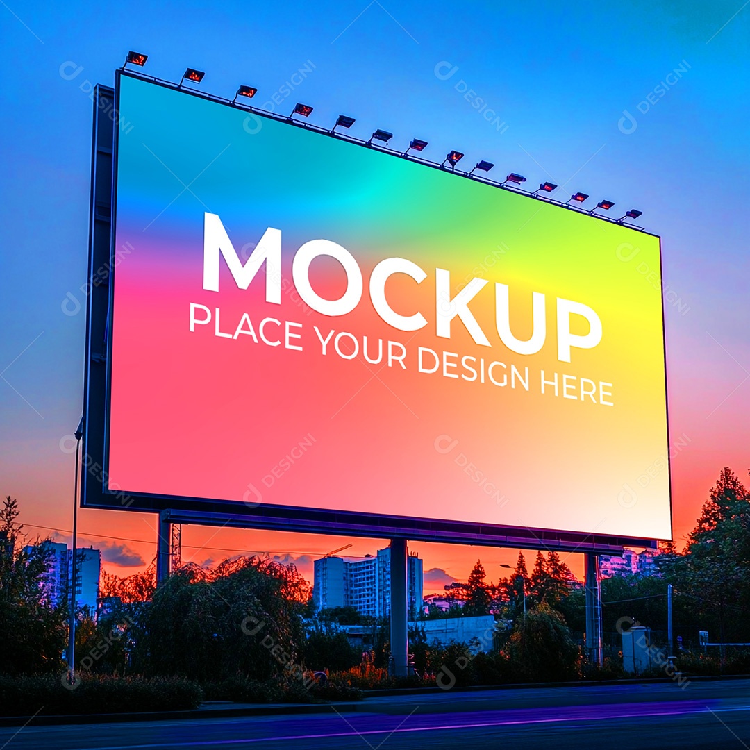 Mockup Painel Publicitário PSD Editável