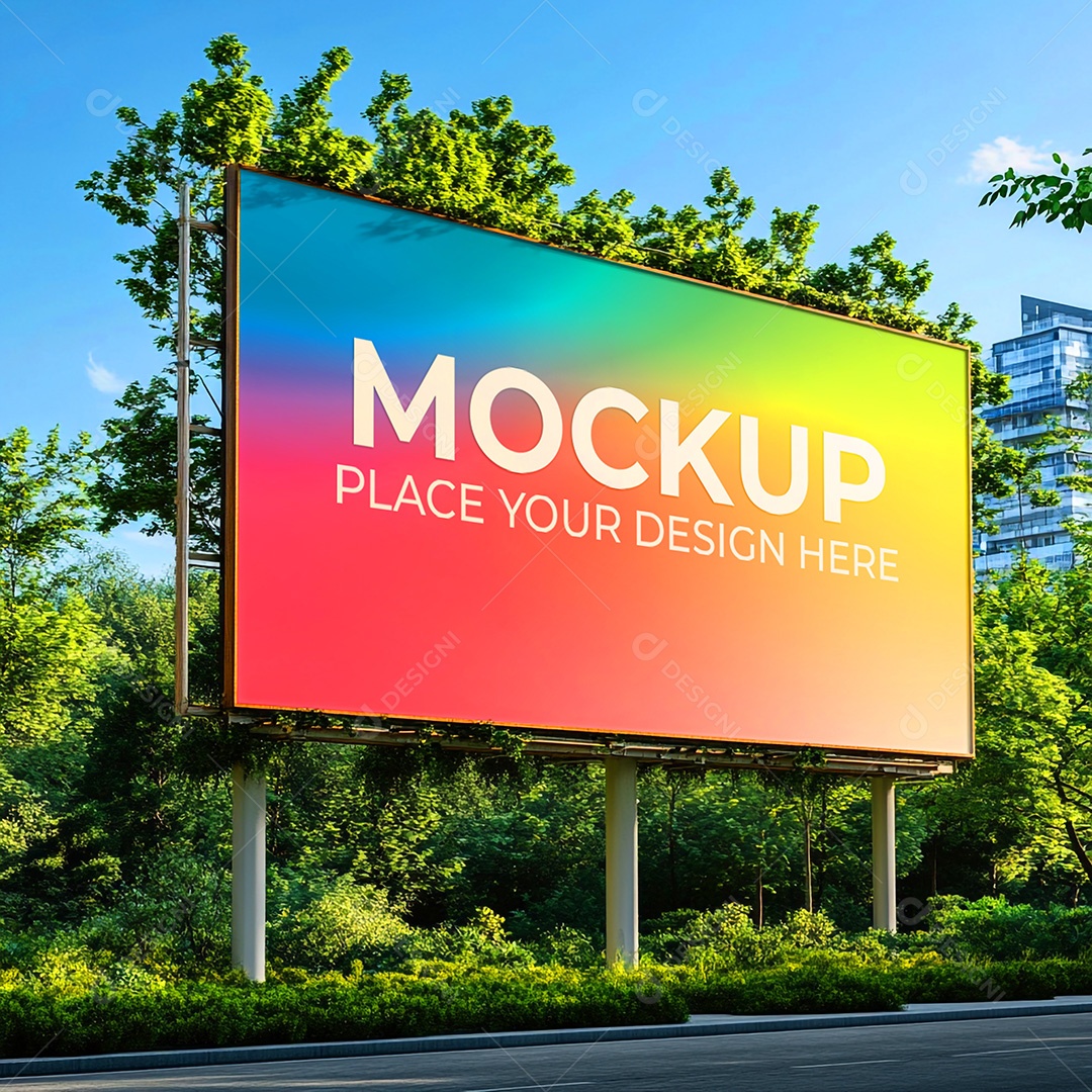 Mockup Painel Publicitário PSD Editável