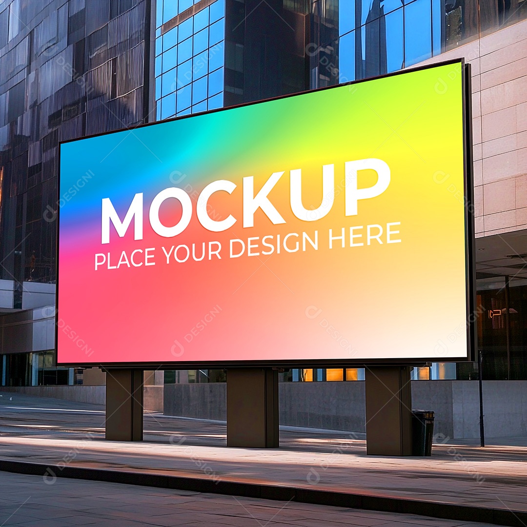 Mockup Painel Publicitário PSD Editável