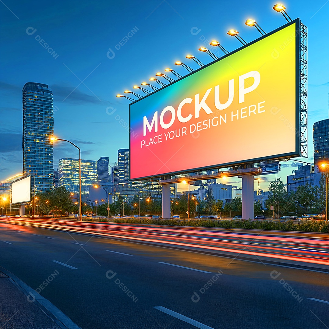 Mockup Painel Publicitário PSD Editável