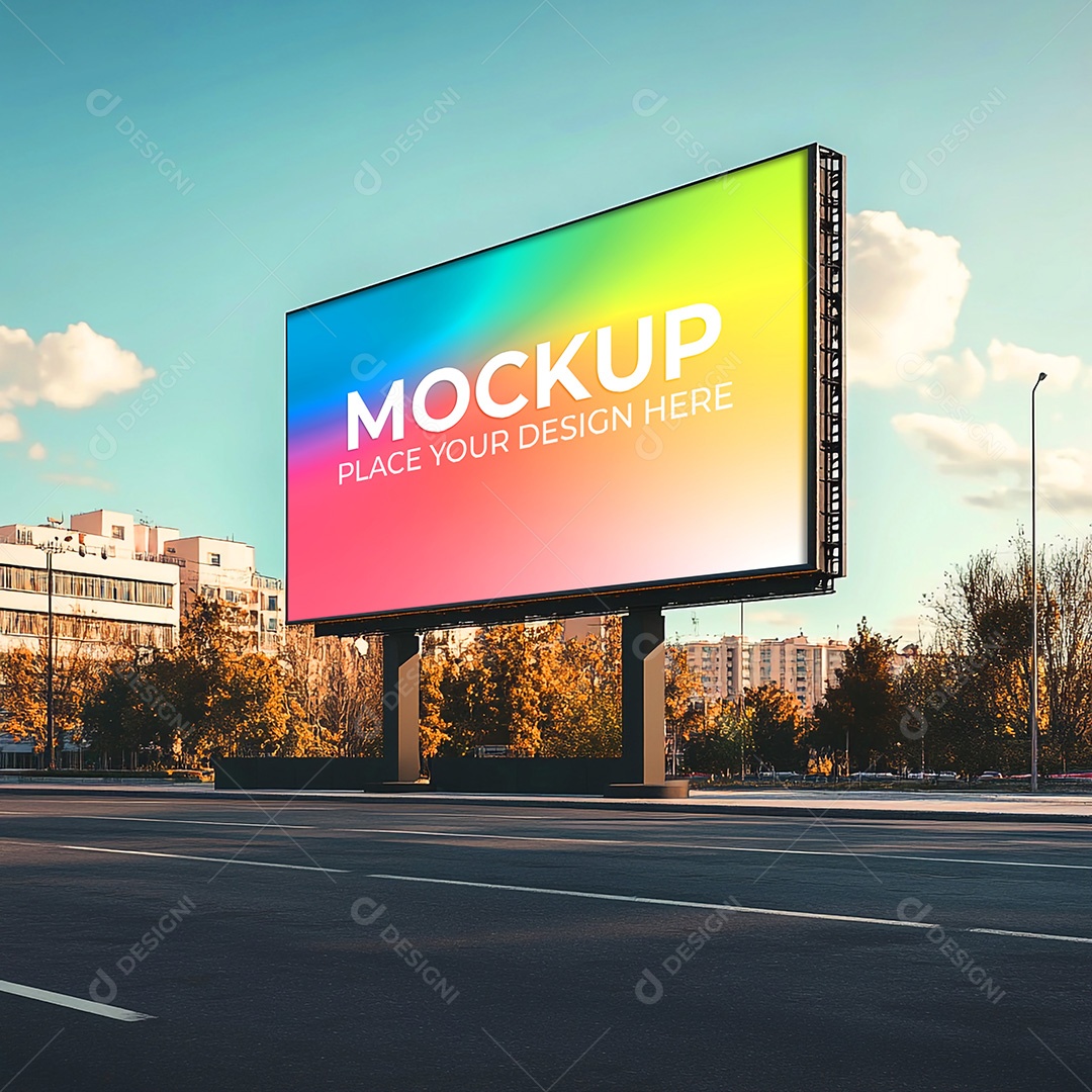 Mockup Painel Publicitário PSD Editável