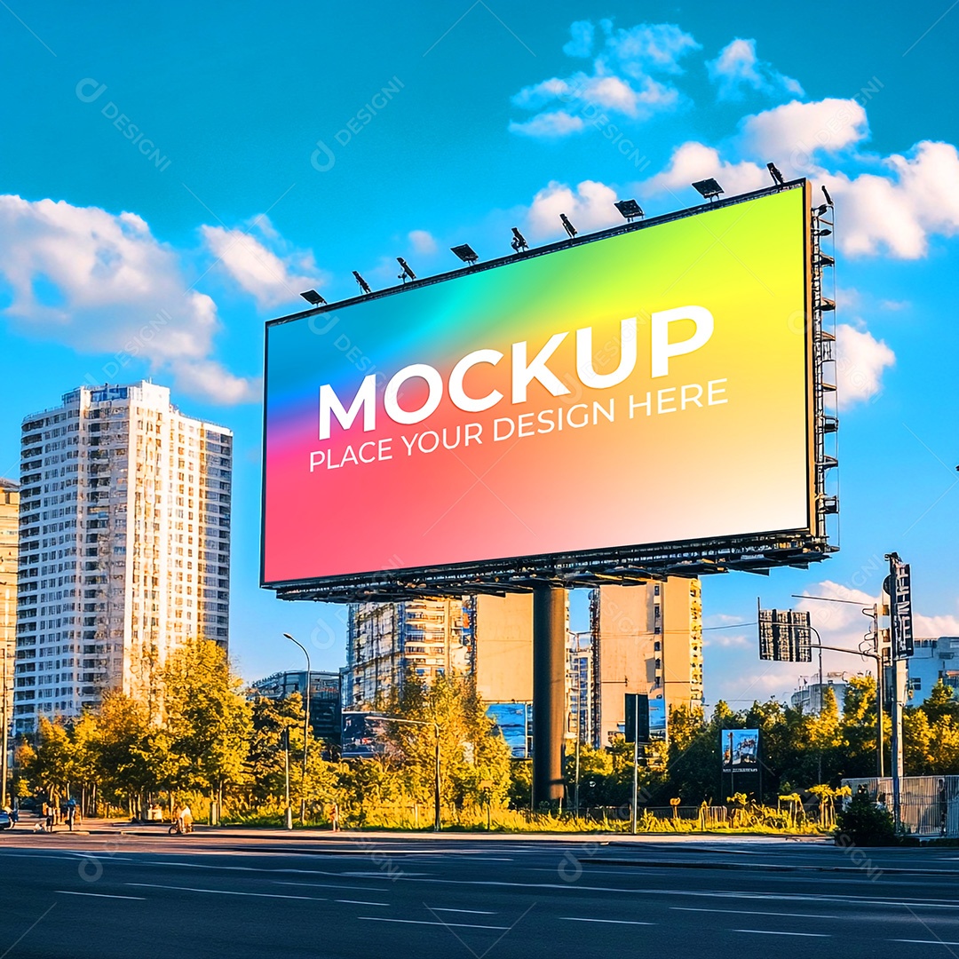 Mockup Painel Publicitário PSD Editável